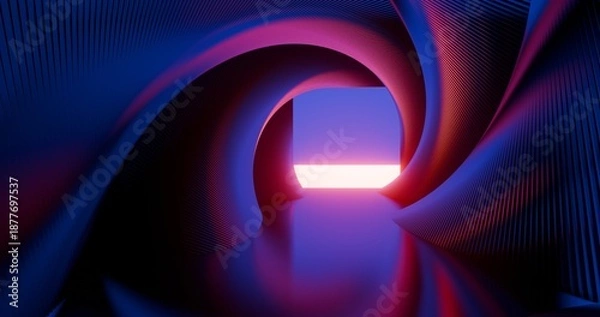 Obraz Abstract architecture background arched interior 3d render