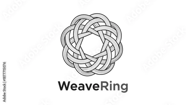 Fototapeta WeaveRing Logo Interconnected Rings Design Element.