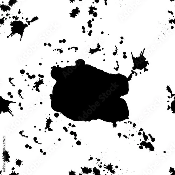 Fototapeta splashes pattern black
