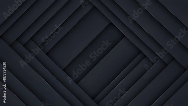 Obraz Dark Gray Padded Fabric Texture Background.