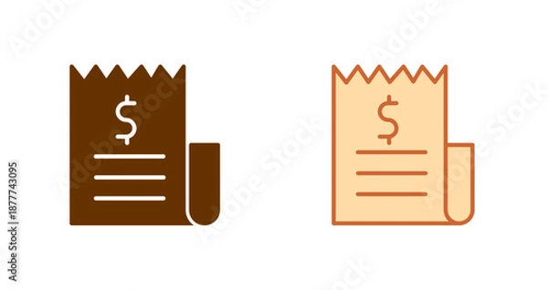 Obraz Bill Icon Design