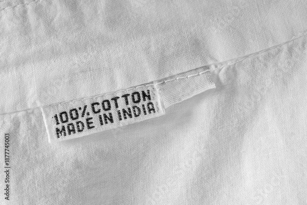 Fototapeta Fabric composition label