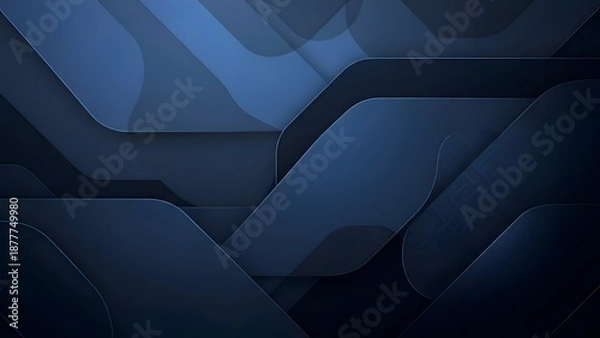 Obraz Dark Blue Abstract Geometric Shapes Background.