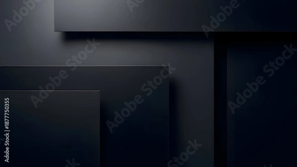 Obraz Dark Gray Geometric Shapes Abstract Background.