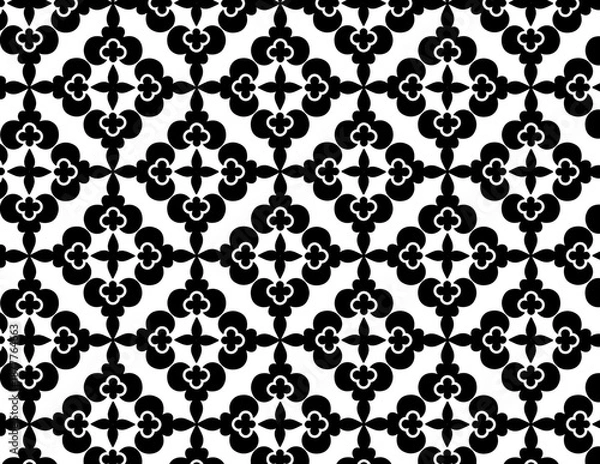 Fototapeta geometric quatrefoil repeat pattern