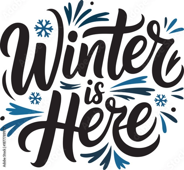 Obraz winter typography design 2026