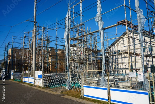 Fototapeta 住宅基礎工事