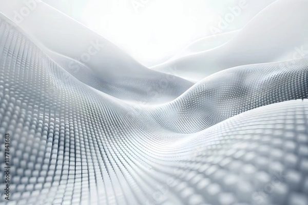 Fototapeta Quiet abstract technology background with gentle diagonal data flow