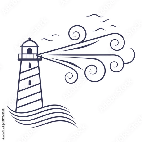 Obraz Lighthouse in stormy weather