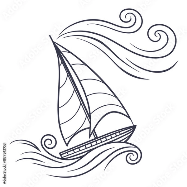 Obraz Sailboat illustration