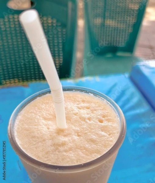 Obraz Sweet melon juice close up