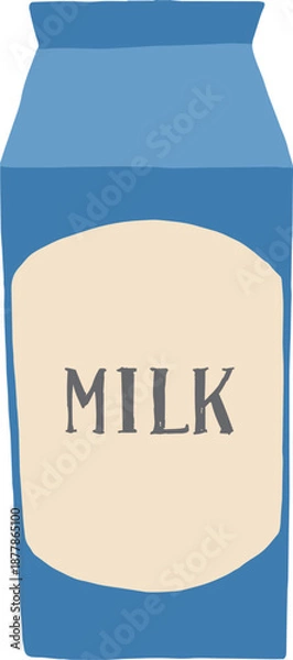 Obraz 牛乳パックのイラスト