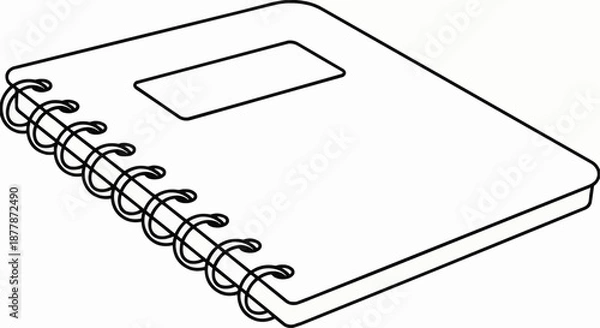 Obraz Notebook Outline Vector Icon