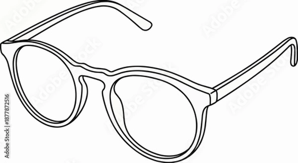 Obraz Eyeglasses Outline Vector Icon