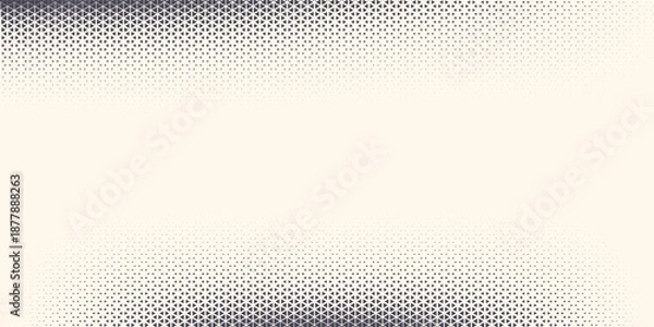 Obraz Triangle Vector Abstract Geometric Technology Background. Halftone Triangular Retro 80s Simple Pattern. Minimal Style Dynamic Tech Wallpaper