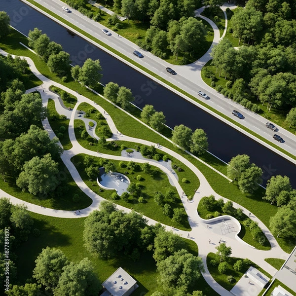 Fototapeta Green cities 