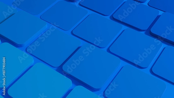 Obraz Blue keys are arranged in a flat pattern