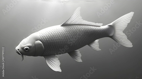 Fototapeta fish on a white background