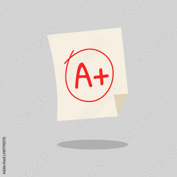 Obraz School grade test exam icon illustration design vector