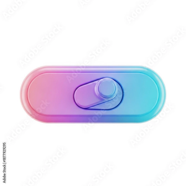 Fototapeta Vibrant gradient switch on a clean white background
