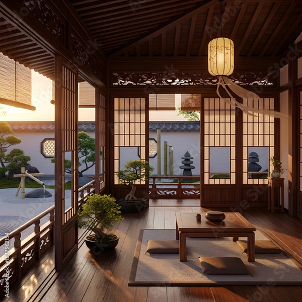 Obraz Japanese interior room style 