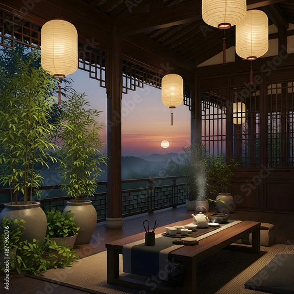 Obraz Japanese interior room style 