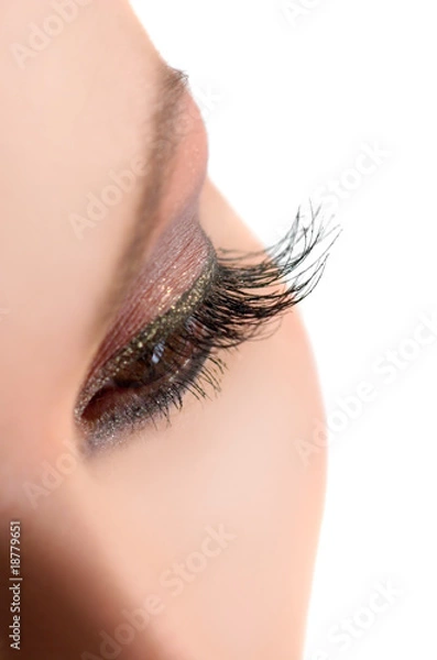 Obraz Eye of the girl with long eyelashes