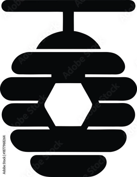 Obraz Beehive silhouette vector on transparent background