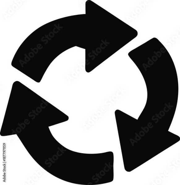Obraz recyclingarrowscirclesilhouettetransparentbackground