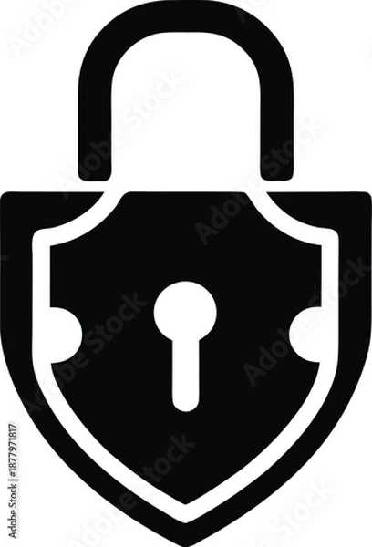 Obraz shieldlocksilhouettevectortransparentbackground