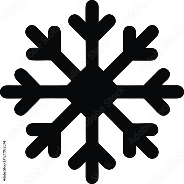 Obraz snowflakecrystalsilhouettevectortransparentbackground