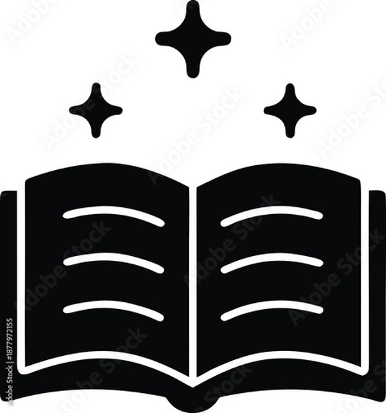 Obraz spellbooksilhouettevectortransparentbackground