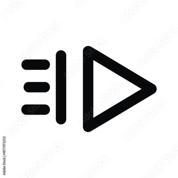 Obraz Play Button Icon Symbol Vector Illustration