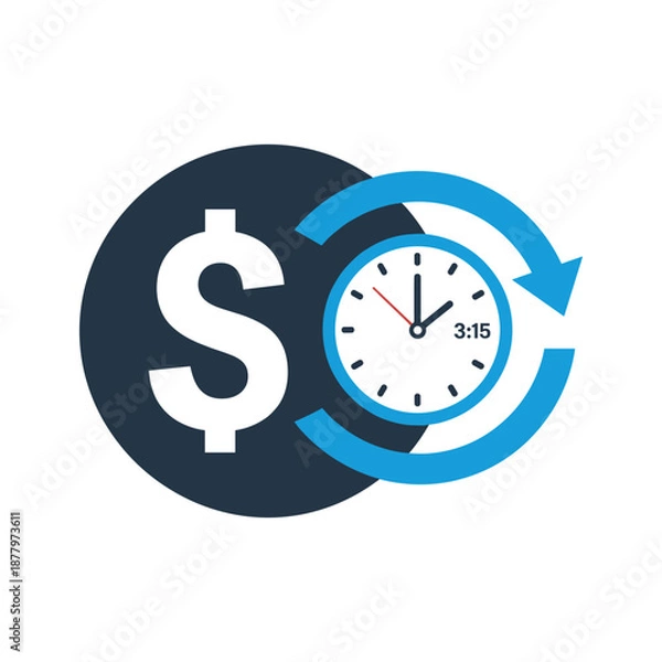 Obraz Time is Money Concept Icon