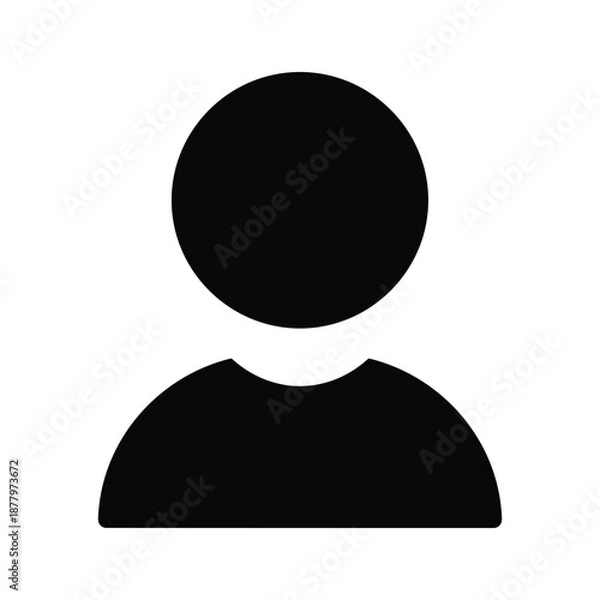 Obraz Anonymous User Icon - Simple Profile Illustration