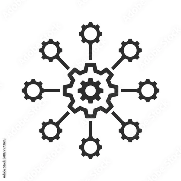 Obraz Interconnected Gears Symbolizing Mechanical Harmony