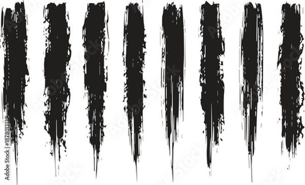 Obraz Black grunge brush strokes background