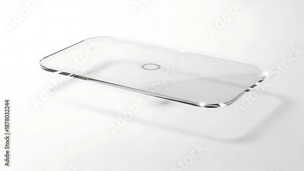 Fototapeta Rounded Glass UI Panel