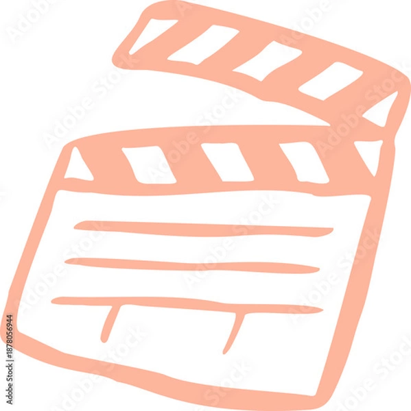 Fototapeta Clapperboard Doodle Hand Drawn