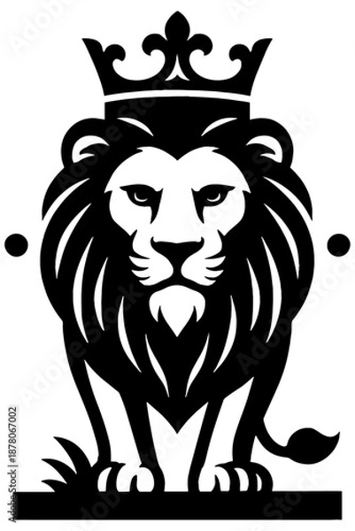 Obraz lion head vector,
Lion Wearing Crown Vector Logo