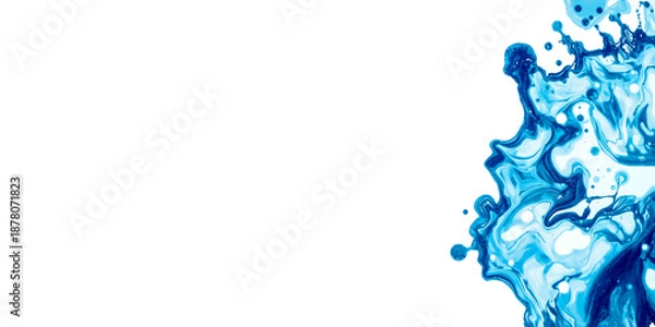 Obraz blue abstract fluid background with copy space