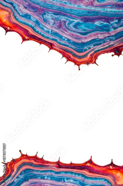 Obraz Vibrant multicolor abstract marble texture with flowing layers