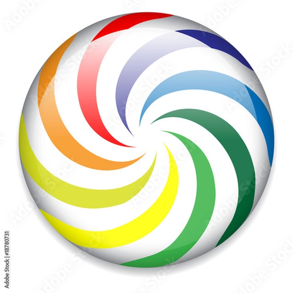 Fototapeta Colorful peppermint candy button