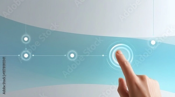 Fototapeta abstract technology background with glowing lines