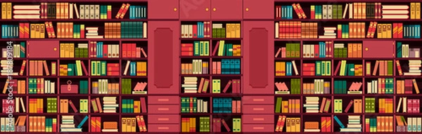 Obraz Biblioteka półki na książki