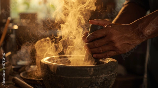 Obraz cooking on the fire