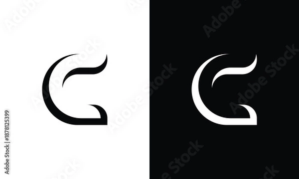 Obraz Letter C monogram logo design