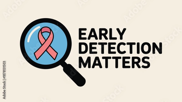 Obraz Early detection matters Vector