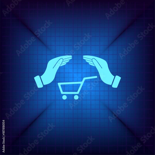 Obraz Vector illustration on a blue background