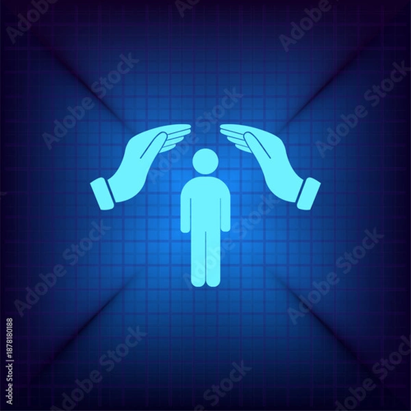 Obraz Vector illustration on a blue background